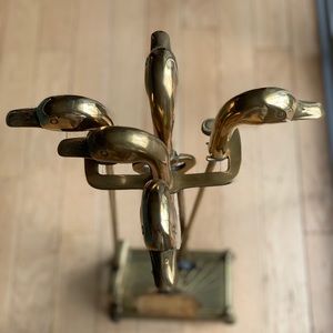 Other Vintage Brass Duck Fireplace Tool Set Poshmark